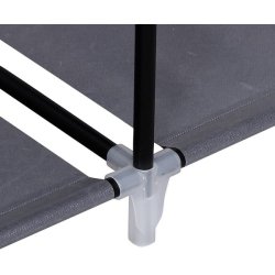 Kldeskab med stofsider - gr garderobeskab og tjskab - 175 cm