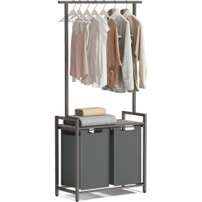 Vasket�jskurve med t�rrestativ - garderobestativ - gr�