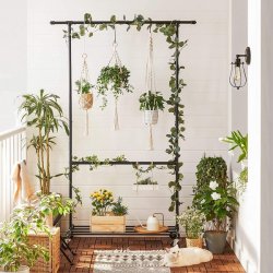 Tjstativ med tjstnger - garderobestativ p hjul til 110 kg