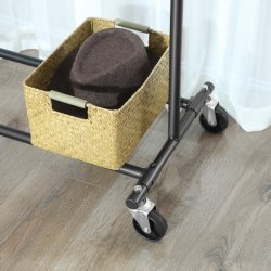 T�jstativ p� 4 hjul - kraftig sort garderobestativ til 90 kg