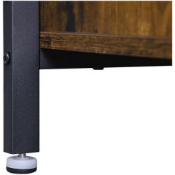 Garderobestativ med skab, hattehylde og bjlestang - rustik brun