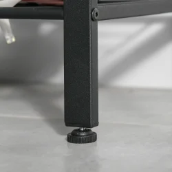 Garderobestativ med knagerkker og siddebnk - vintage brun