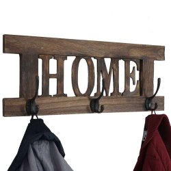 Knager�kke Home med 3 knager - antik brun knager�kke - entrem�bel