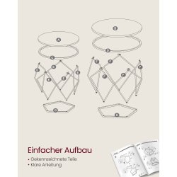 Sofabordss�t - 2 sideborde - runde sofaborde - sorte glasbord