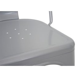 Fransk bistro stol - metal spisestol og cafestol - 2 stk gr stabelbar