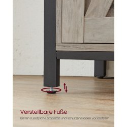 Sknk med skabe og skydelger - greige sknk 100 x 33 x 80