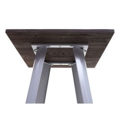 Cafebord med bordplade i tr - fransk bistro bord - 107x60x60cm ~ grt