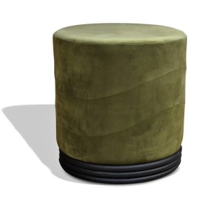 Puf - grn velour Ekko puf E3 model - Ekko puf fra OBUZI