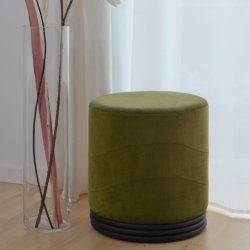Puf - grn velour Ekko puf E3 model - Ekko puf fra OBUZI