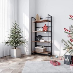 Reol - sammenfoldelig sammenklappelig bogreol - rustik brun