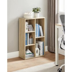 Bogreol - reol i industrielt design - eg brun 50x24x80