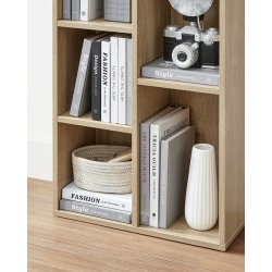 Bogreol - reol i industrielt design - eg brun 50x24x80