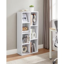 Rumdeler - bogreol i industrielt design - hvid 50x24x106