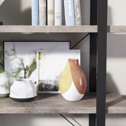 Reol - stuereol i industrielt design - gr beige 177,5 x 105 x 33,5