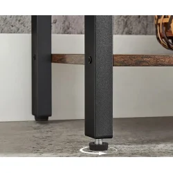 Reol - stor stuereol i industrielt design - rustik brun 158x24x166