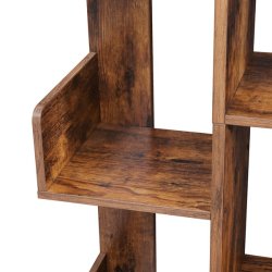 Reol - bogreol i industrielt design - rustik brun 140 x 86 x 25