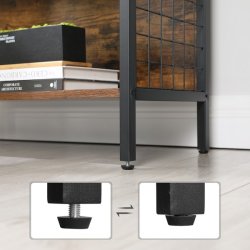 Reol - bogreol i industriel stil - rustik brun 155 x 74 x 30