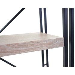 Bogreol - reol med 5 hylder 165 x 80 x 30 med 3D lys egetr struktur