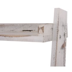 Stigereol i hvid antik vintage look - vghngt gulvreol i tr 119 x 64 x 38 cm