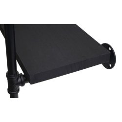 Vghngt reol i industrielt design - bogreol - mrkegr gulvreol 165x80x28