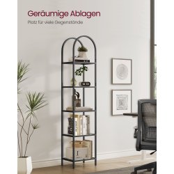 Stuereol - gulvreol med gr glas og sort stel 40x30,2x183,5