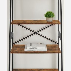 Stigereol - bogreol i bambus - rustik brun 63 x 34 x 137