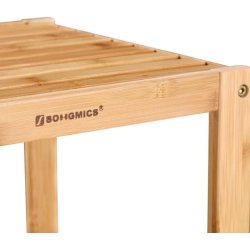 Badev�relsesreol med 4 hylder - bambus reol - 98 x 33 x 33