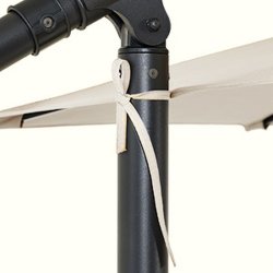 Parasol  3 meter - hngeparasol  300 cm med LED-lys - beige