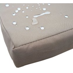 Havebnk til 2 personer med bord - sort polyrattan med creme hynder - 132 cm