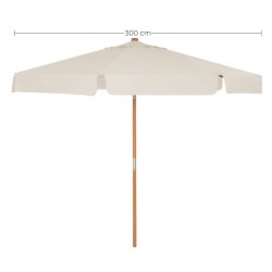 Trparasol  300 cm med tilt - rund 3 M haveparasol - beige