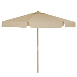 Trparasol  300 cm med tilt - rund 3 M haveparasol - taupe