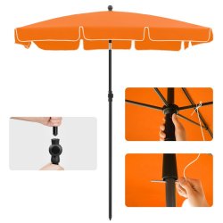 Altanparasol - rektangulr 2x1,25 M balkon parasol - orange