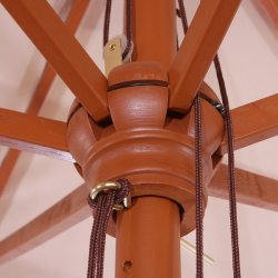 Tr parasol  300 cm - rund trparasol p  3 meter - creme/beige