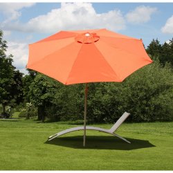 Parasol  300 cm med vip - rund aluminium orange haveparasol  3 meter