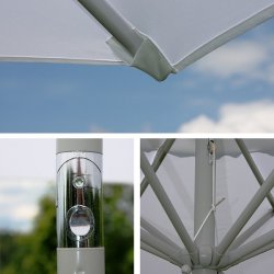 Parasol  300 cm med vip - rund aluminium orange haveparasol  3 meter