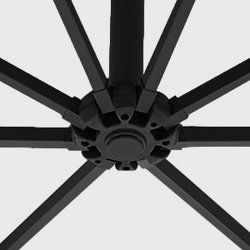 Hngeparasol  3 meter - parasol  300 cm - gr haveparasol