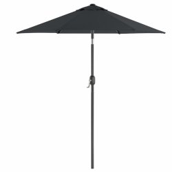 Haveparasol 2 M med krank - rund  200 cm parasol - gr