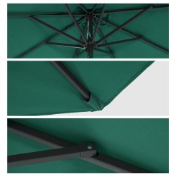 Haveparasol 3 M med krank - rund  300 cm parasol - grn