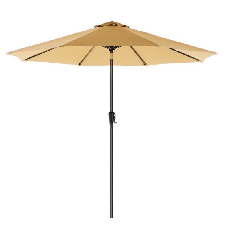 Haveparasol 3 M med krank - rund  300 cm parasol - taupe