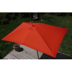 Tr� parasol 2x3 meter - rektangel tr�parasol p� 3x2 meter - orange terracotta