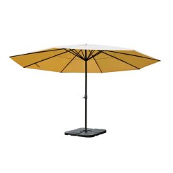 Markedsparasol  500 cm - stor rund parasol p  5 meter - creme/beige