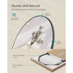 Helkropsspejl 160 x 50 cm - gulvspejl - helfigur spejl