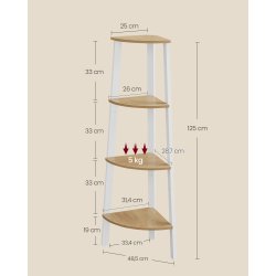 Hjrnereol - stigereol i industrielt design - brun og hvid