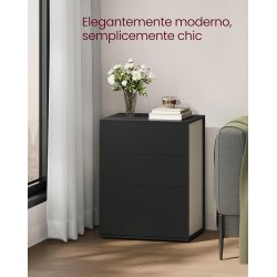 Sengebord - samles uden v�rkt�j - sidebord - sort 35x45x59