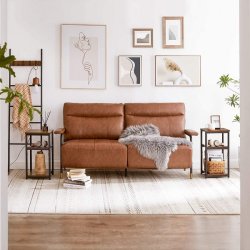 Sengebord - sidebord i industrielt design - rustik brun