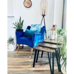 Indskudsborde - 3 sideborde i industrielt design - rustik brun