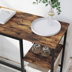 Barbord med vinreol og glasholder - hjbord - rustik brun