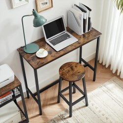 Barbord med 2 skamler - hjbord med 2 barstole - rustik brun