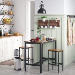 Barstol i industrielt design - st med 2 barstole - rustik brun