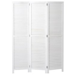 Rumdeler i tr� - antik vintage hvid sk�rmv�g/foldev�g 170 x 120 cm